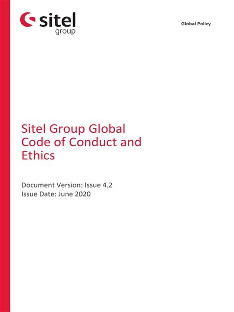 Sitel Sitel - GlobalCodeofConduct 637477635587711169 | PDF | Bribery ...