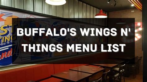 Buffalo's Wings N' Things Menu Prices Philippines 2024 [Updated] — All About Philippines Menu