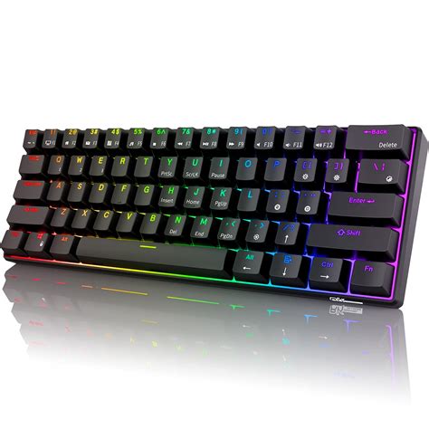 Buy RK ROYAL KLUDGE RK61 60% Mechanical Keyboard with Coiled Cable, 2 ...