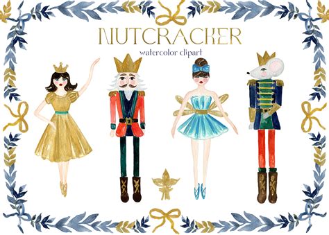 Nutcracker Christmas Ballet Clipart | Decorative Illustrations ~ Creative Market