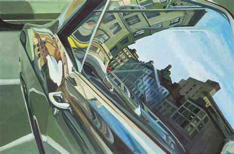 R.Estes // Car Reflection // 1967, oil on board | Reflection art, Reflection painting, Photorealism