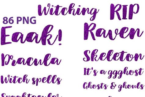 Halloween Word Art Clipart (102298)