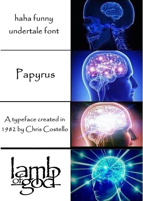 Gee guys, Papyrus sure is a neat font : r/MetalMemes