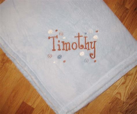 Embroidered Fleece Baby Blanket - Etsy