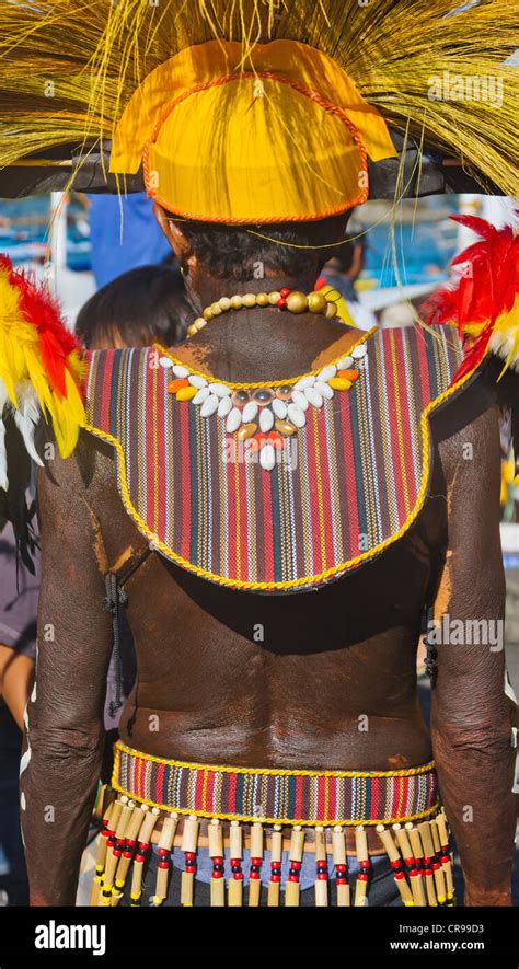 Performer wearing costume at Dinagyang Festival, City of Iloilo ...