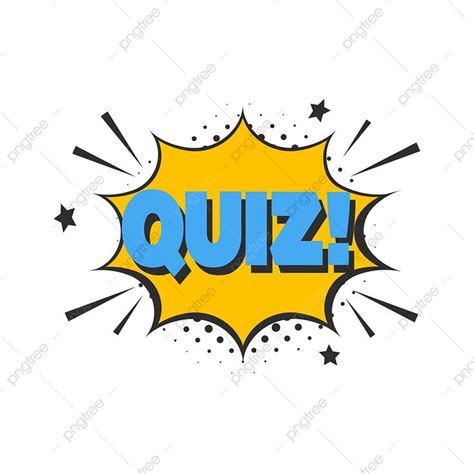 Pop Quiz Clipart Transparent PNG Hd, Quiz Banner In Pop Art Style, School, In, Template PNG ...