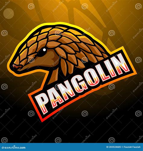 Pangolin Logo Design Vector. Pangolin Silhouette. Vector Illustration ...