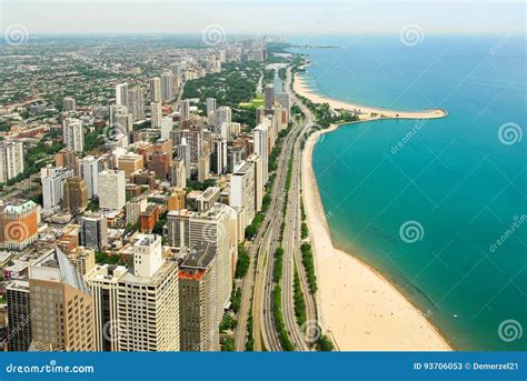 Chicago Skyline and Gold Coast View Stock Image - Image of gold, office: 93706053