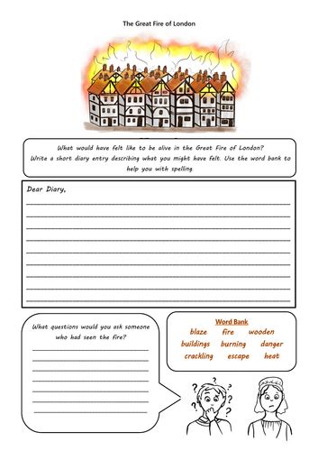 Great Fire of London Activity Worksheet KS1 History | Teaching Resources