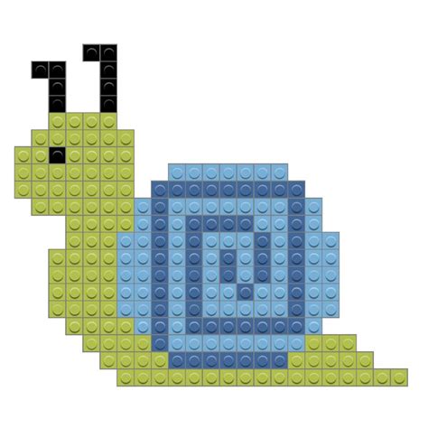 Snail in 2024 | Snail, Pixel art, Cross stitch patterns