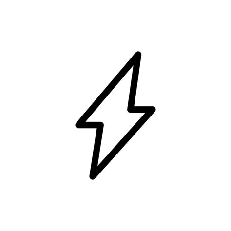 Vector line icon electricity sign isolated on white background 36433419 Vector Art at Vecteezy