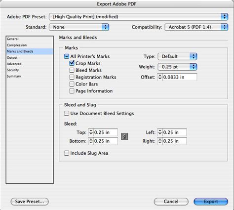 Show crop marks when exporting a business card PDF with bleed in ...