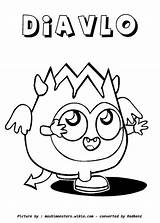 Radkenz Artworks Gallery Diavlo Moshi Monsters Coloring Page  Monster sketch template