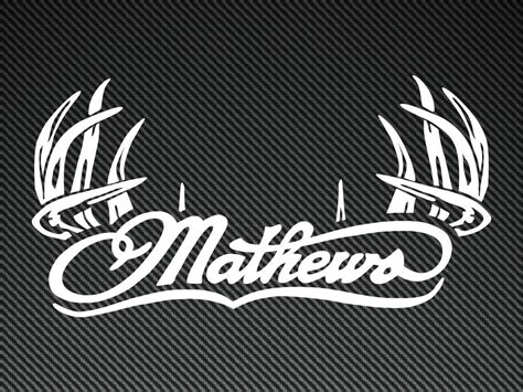 Mathews Archery Logo With Whitetail White Hunting Window Decal Sticker ...