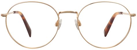 Simon Eyeglasses in Polished Gold