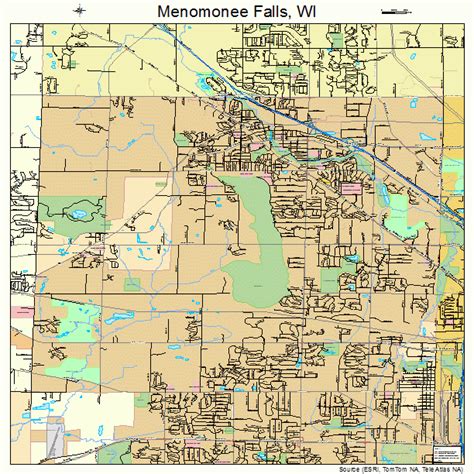 Menomonee Falls Wisconsin Street Map 5551000