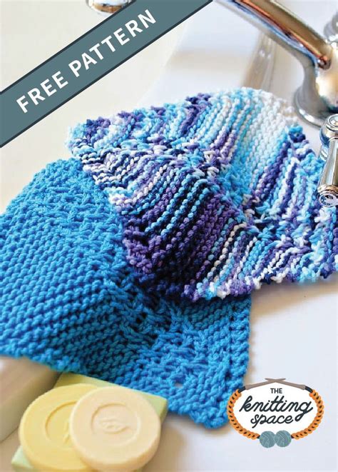 Knit Diagonal Lace Washcloth [FREE Knitting Pattern] in 2021 ...