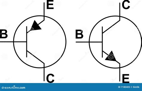 Transistor NPN PNP symbols stock vector. Illustration of technical ...