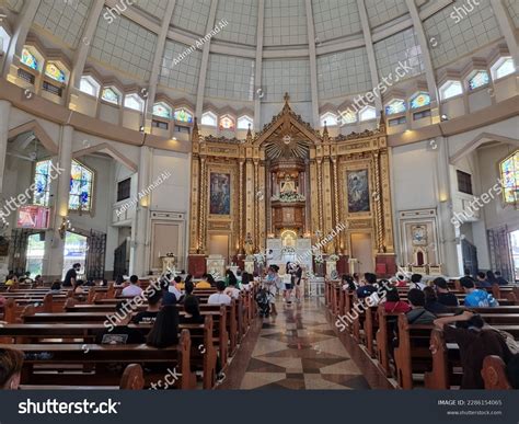 Interior Antipolo Cathedral Church Catholic Devotees Stock Photo ...