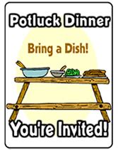 Printable Potluck Dinner Party Invitations