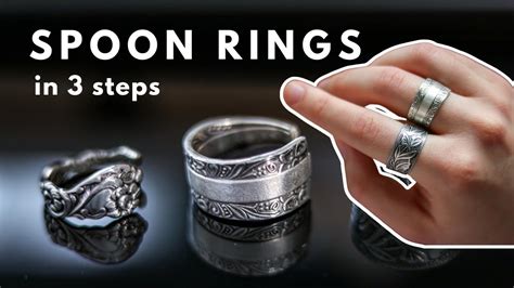 Create SPOON RINGS in 3 easy steps!! DIY spoon ring tutorial - YouTube