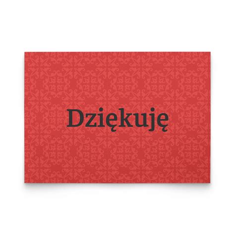 Dziękuję- Thank you in Polish Greeting Card – My Polish Heritage