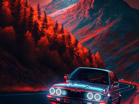 Wallzio - 4K Mobile wallpapers - Red Car Concept art