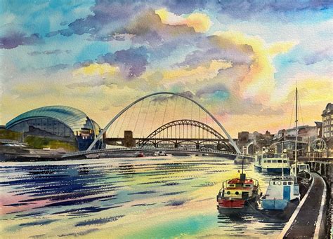 Newcastle Bridges - Alan Reed Art