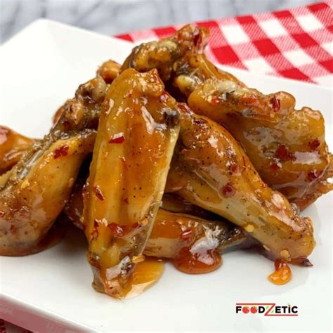 Baked-Sweet And Spicy Sticky Chicken Wings - Foodzetic