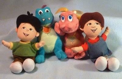 DRAGON TALES Plush Stuffed Animal Lot - MAX & EMMY Dolls with ORD & CASSIE | #249391871