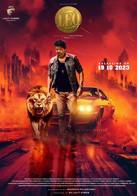 #Leo Unofficial Leo Poster 2023 Thalapathy Vijay x Lion Edit by Jeeva ...