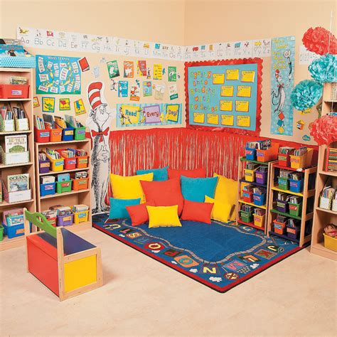 Dr. Seuss Reading Corner | Reading corner classroom, Book corner classroom, Reading classroom