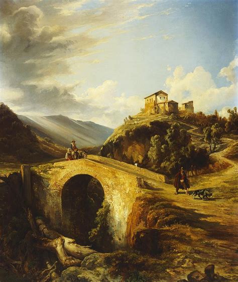 Medieval Landscape Painting by Gonsalvo Carelli