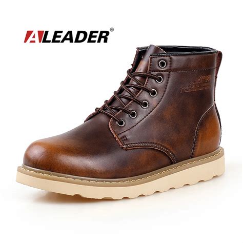 Waterproof Mens Boots Autumn Leather Shoes 2015 Casual Men's Martin ...