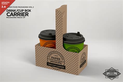 Drink Cup Carrier Packaging Mockup ~ Branding Mockups ~ Creative Market