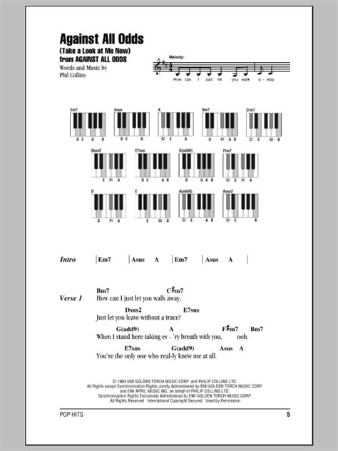 Against All Odds (Take A Look At Me Now) | Sheet Music Direct