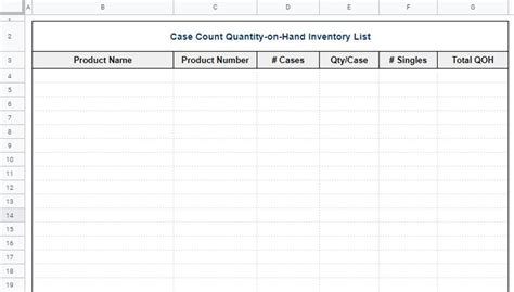 Physical Inventory Count Sheet Excel ~ MS Excel Templates