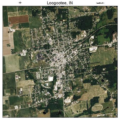 Aerial Photography Map of Loogootee, IN Indiana