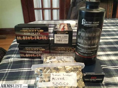 ARMSLIST - For Sale: 115gr 9mm reloading supplies - brass, powder ...