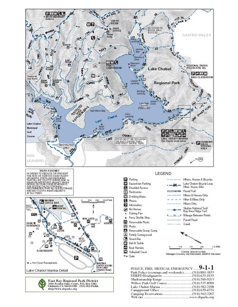 Lake Chabot Trail Map - Ashland California • mappery