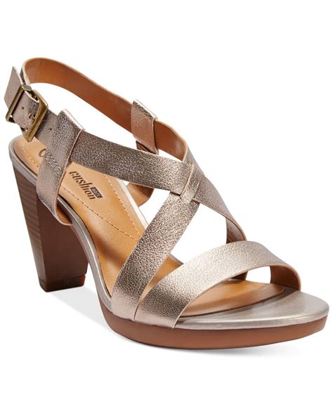 Clarks Collection Women's Jaelyn Fog Dress Sandals in Brown | Lyst