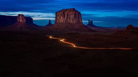 nature, landscape, rocks, plants, canyon, stars, night, clouds, sky, horizon, mountains, valley ...