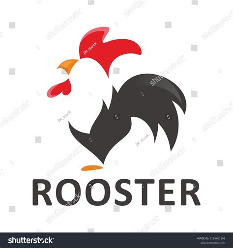 Red Black Rooster Logo Design Stock Vector (Royalty Free) 2168601191 ...