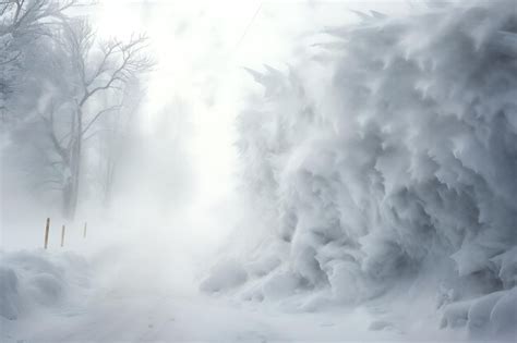 Premium AI Image | Natures blizzard art snow storm photos