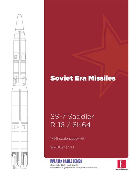 1/96 Soviet SS-7 Missile - EcardModels