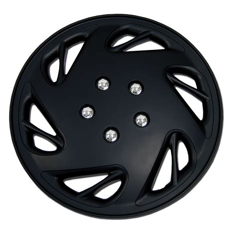 Set of 4 Matte Black Hubcaps 17" WSC-054B17 - Hub Caps Wheel Skin Cover 17 Inches 4 Pcs Set ...