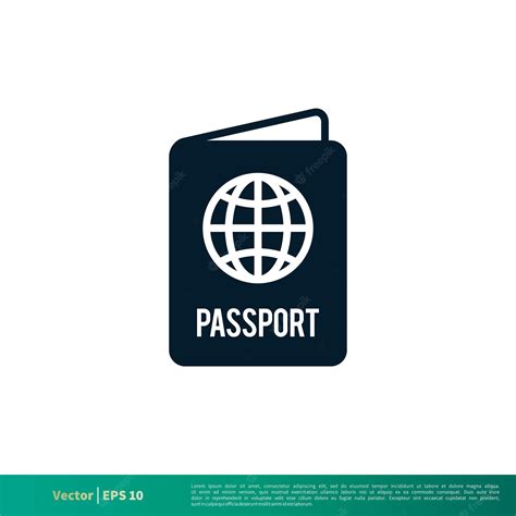 Premium Vector | Passport icon vector logo template eps 10