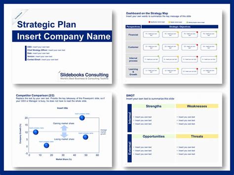 Strategic Plan Template Ppt Awesome Download A Simple Strategic Plan Template Strategy Map ...