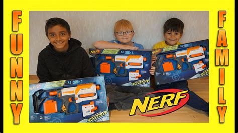 Nerf Guns: Unboxing, Shooting Gameplay by Kids ( Funny Family 2018 ...