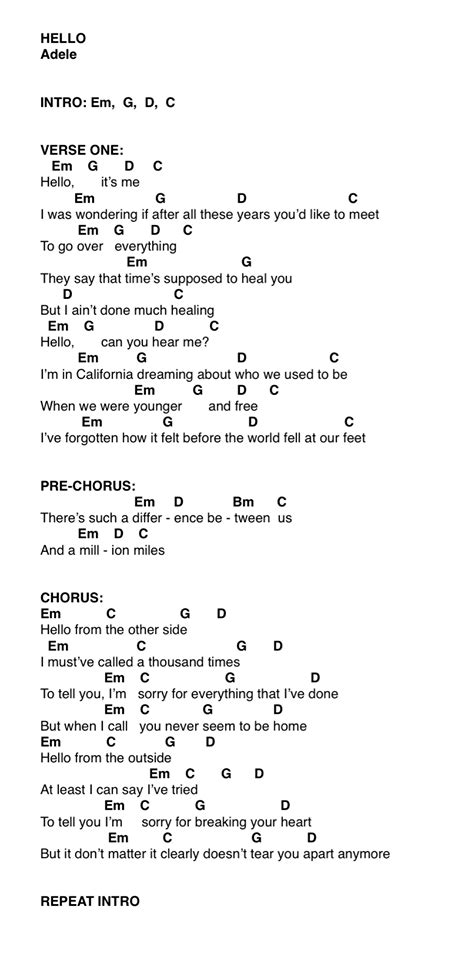 Adele "hello" ukulele chords pt 1 | Ukulele chords songs, Ukulele chords, Ukulele songs